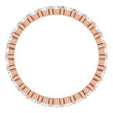 14K Rose 1/2 CTW Natural Diamond Eternity Band Size 5